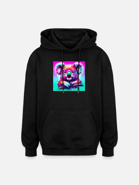 Koala - Oversized Unisex Hoodie - black