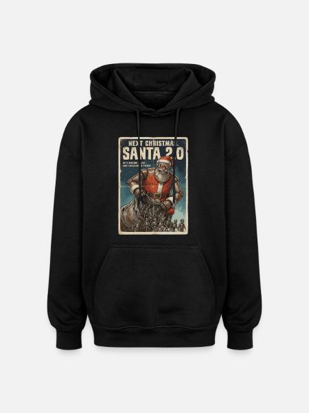 Santa 2.0 Cyborg - Oversized Unisex Hoodie - black