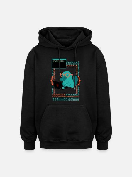 Future Genius 6 Platypus - Oversized Unisex Hoodie - black