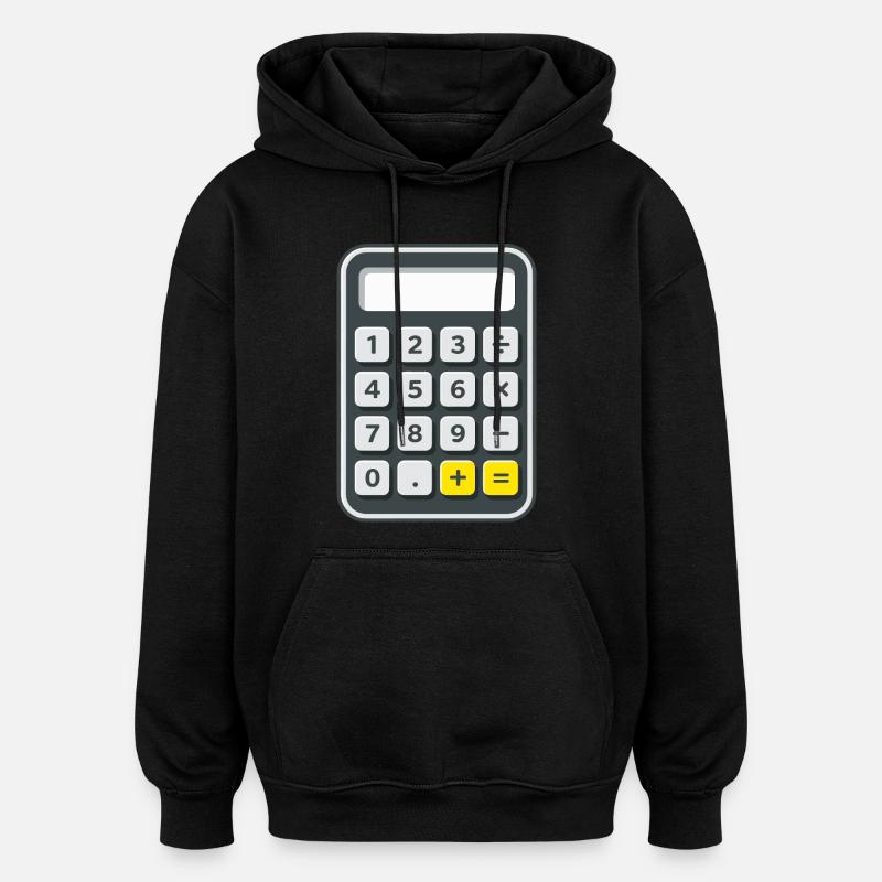 Calculatrice Costume Carnaval Nerd - Sweat à capuche oversize unisexe - noir