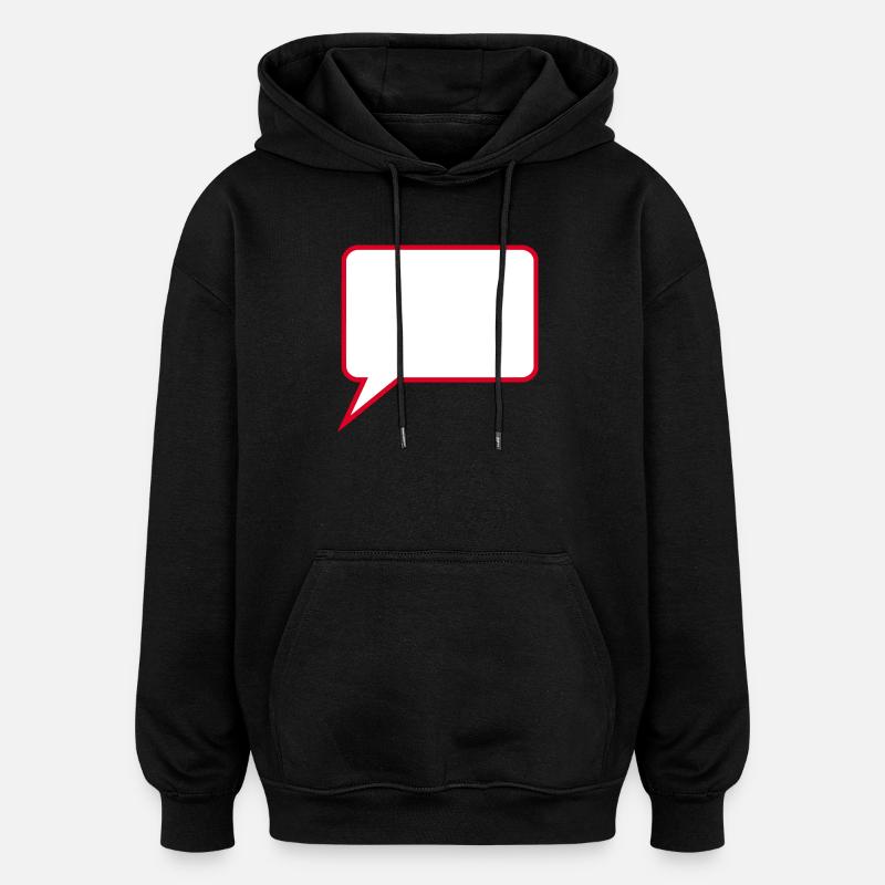 Personalize your own speech bubble comic - Oversized Unisex Hoodie - black