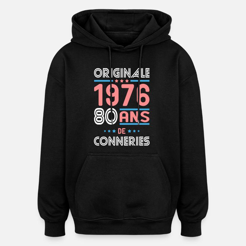 Original – 1976 – 50 Jahre - Oversized Unisex Hoodie - Schwarz