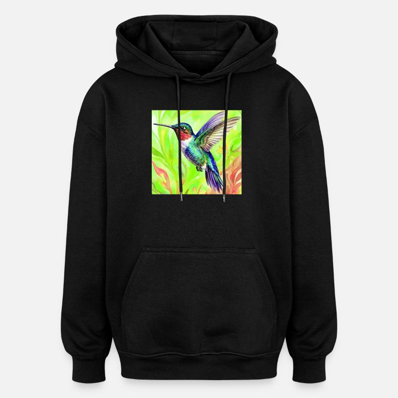 colibri - Sweat à capuche oversize unisexe - noir