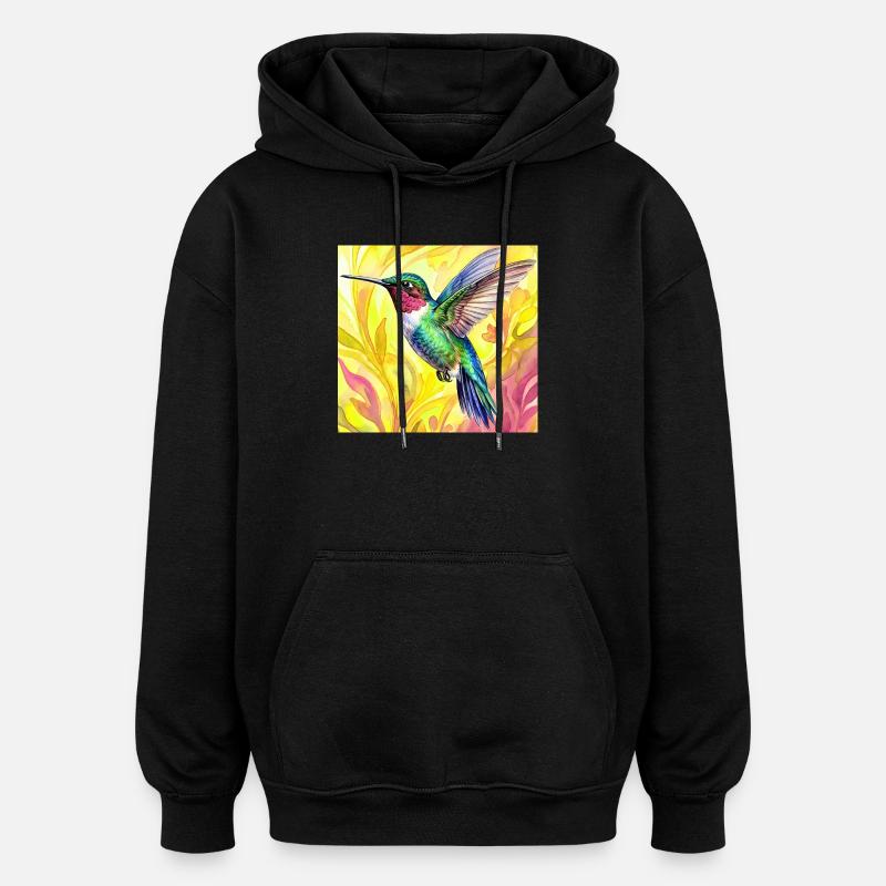 colibri - Sweat à capuche oversize unisexe - noir