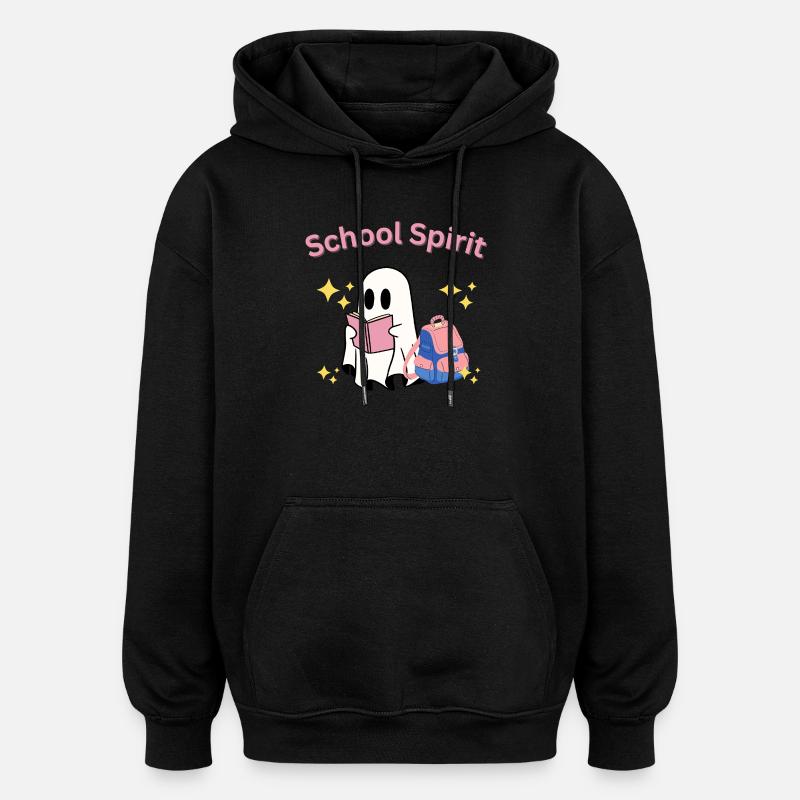 School Spirit Ghost Teacher Halloween - Sweat à capuche oversize unisexe - noir
