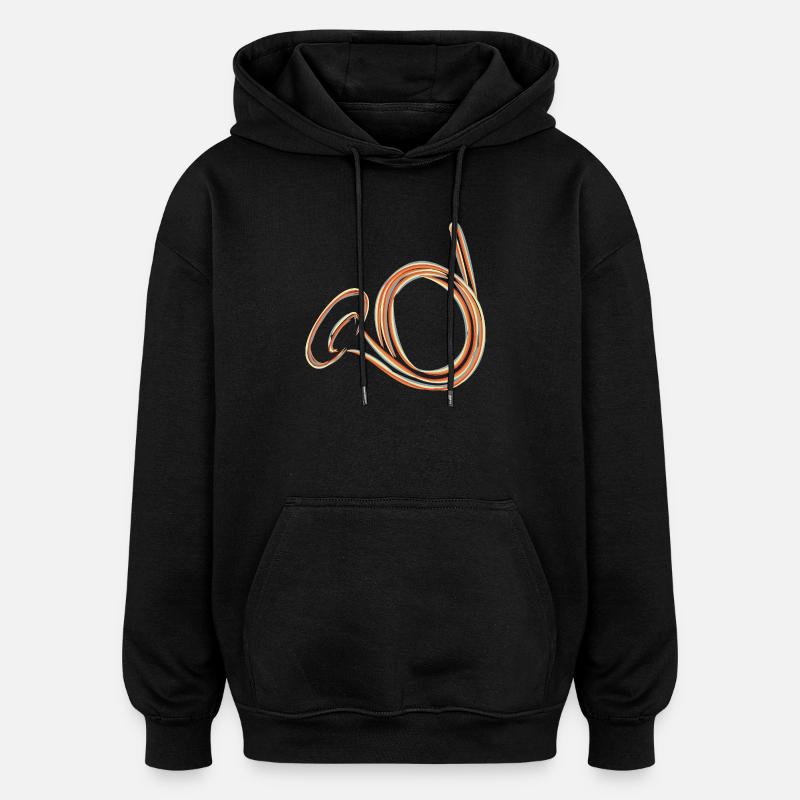 Cor français Sketch - Sweat à capuche oversize unisexe - noir