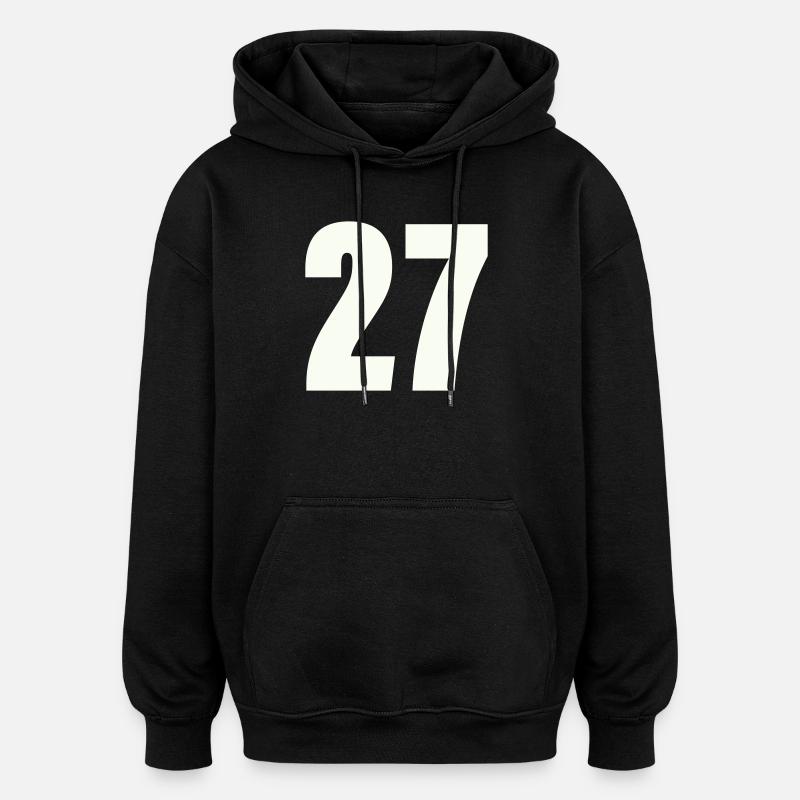 27 - Oversized Unisex Hoodie - Schwarz