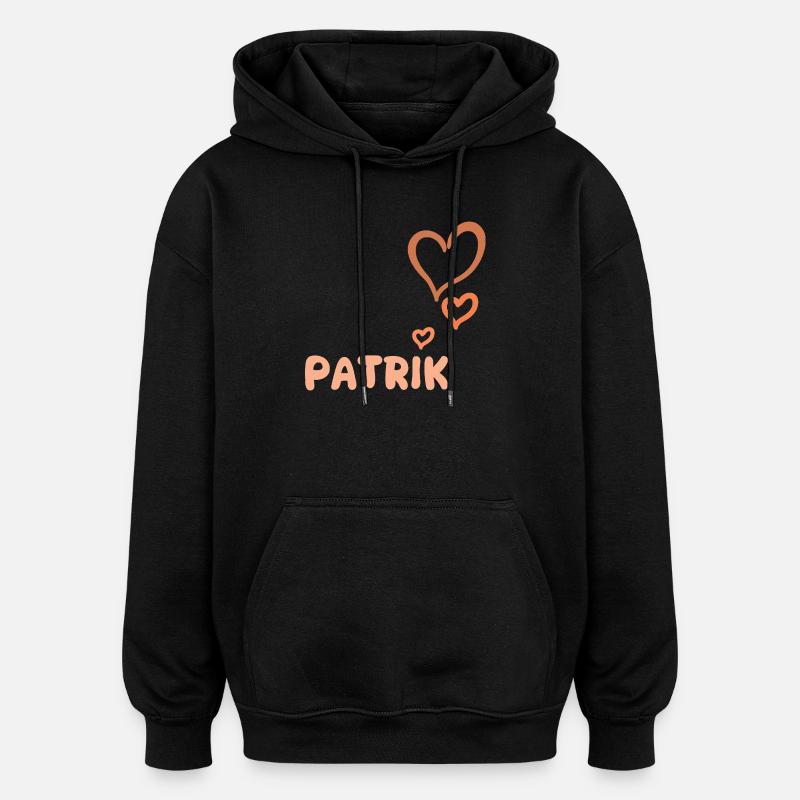 Nom Patrik - Sweat à capuche oversize unisexe - noir