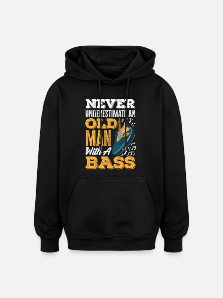 Funny Musician - Oversized Unisex Hoodie - black