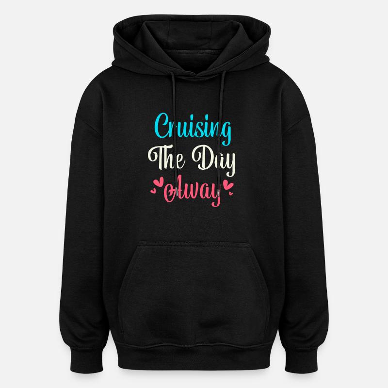 Bateau de croisière - Sweat à capuche oversize unisexe - noir