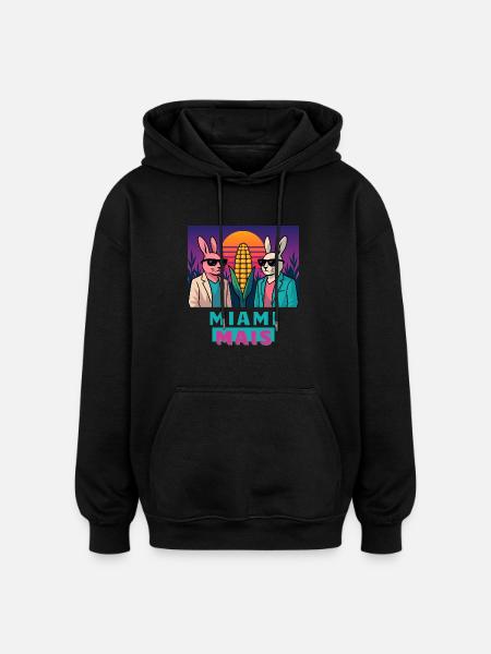 Miami Corn - Oversized Unisex Hoodie - black