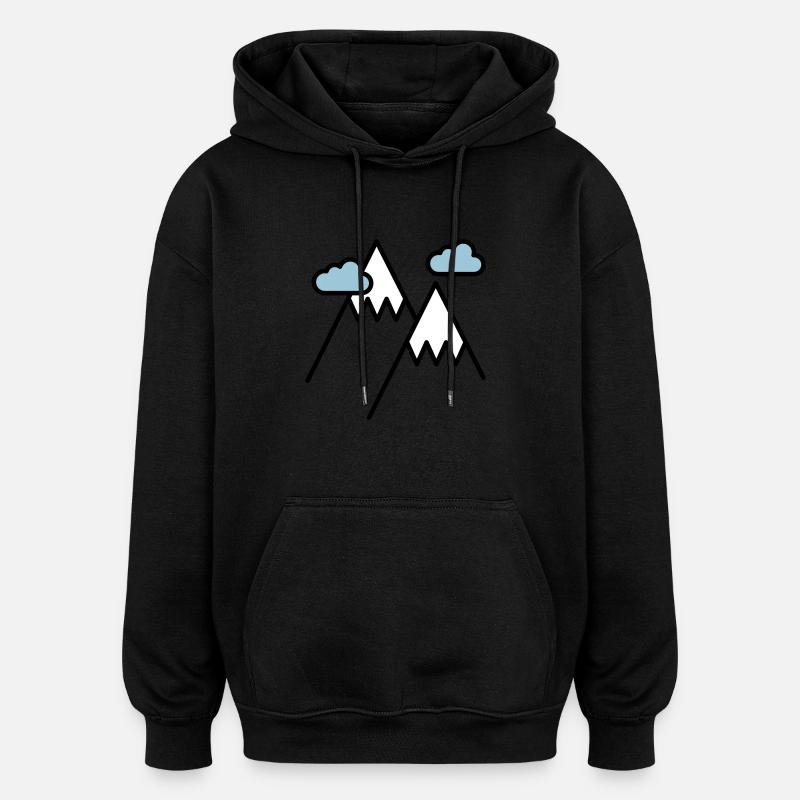 Der Berg ruft - Oversized Unisex Hoodie - Schwarz