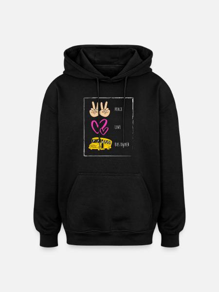 Schulbusfahrer Schulbus - Oversized Unisex Hoodie - Schwarz