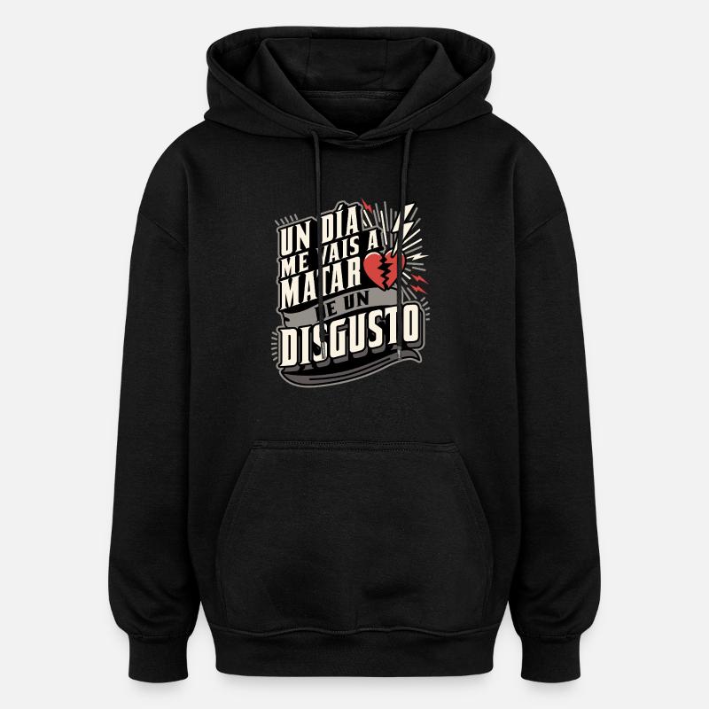 Quel dégoût - Sweat à capuche oversize unisexe - noir