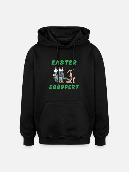 Easter Eggspert - Oversized Unisex Hoodie - black
