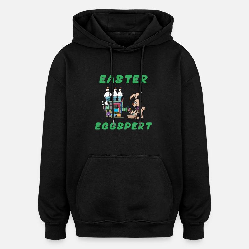 Easter Eggspert - Oversized Unisex Hoodie - black