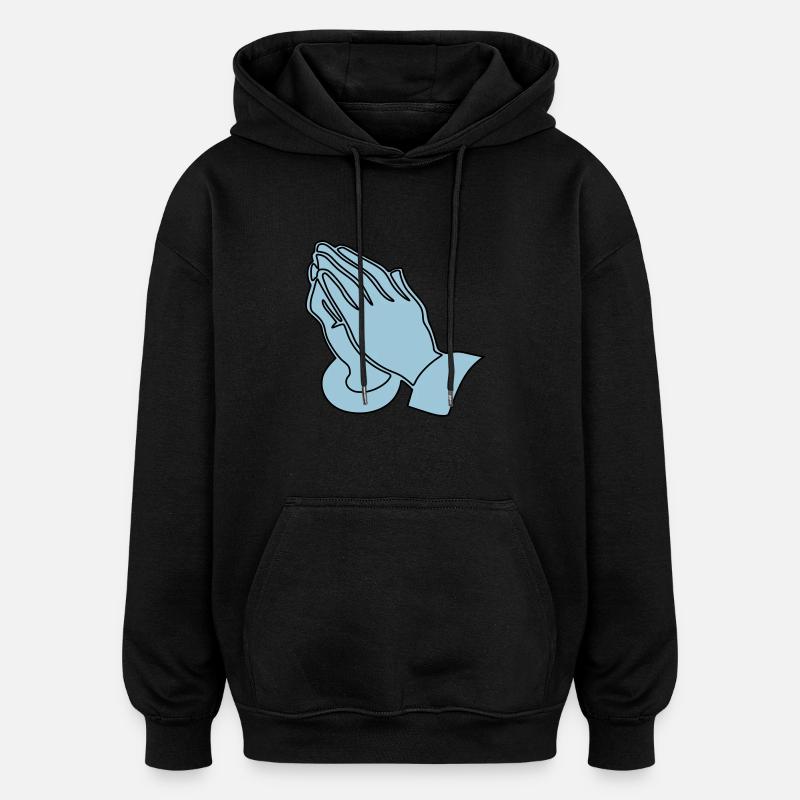 Collection christianisme - Sweat à capuche oversize unisexe - noir