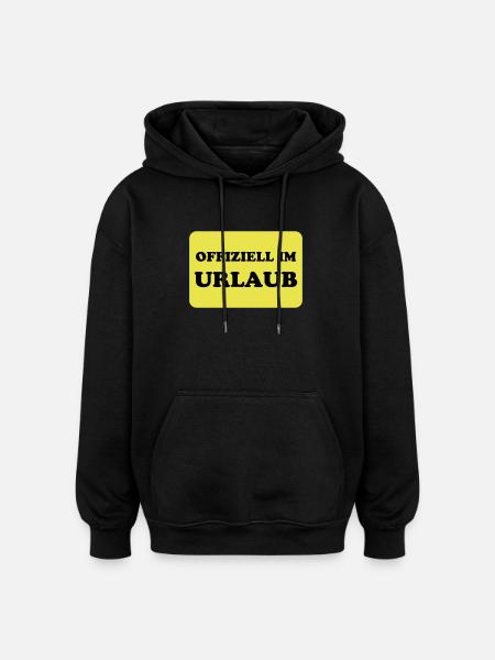 vacances - Sweat à capuche oversize unisexe - noir