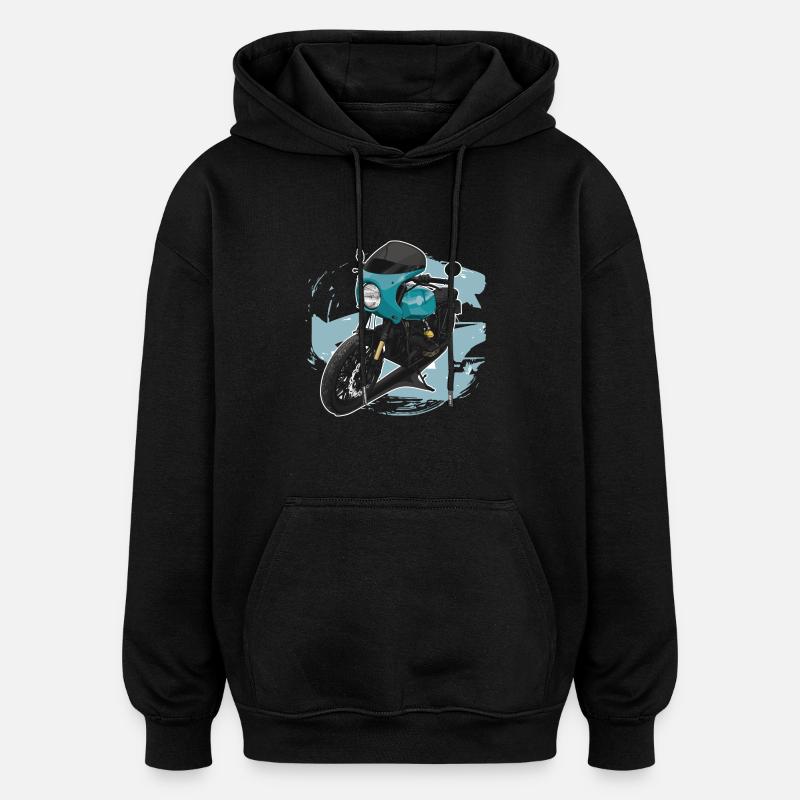 Bobber // Custom // Motorrad - Oversized Unisex Hoodie - Schwarz