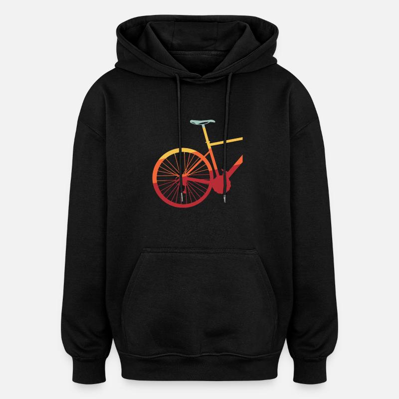 Bicycle Retro Gift - Oversized Unisex Hoodie - black