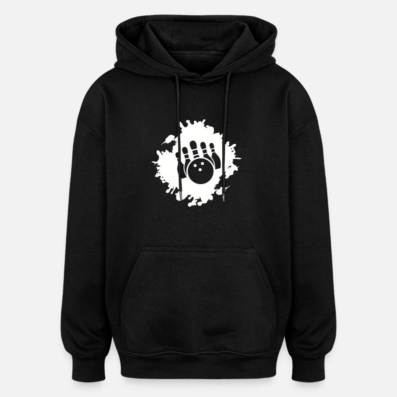 Quilles bowling blob - Sweat à capuche oversize unisexe - noir
