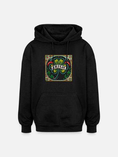 Retro-Irisch - Oversized Unisex Hoodie - Schwarz