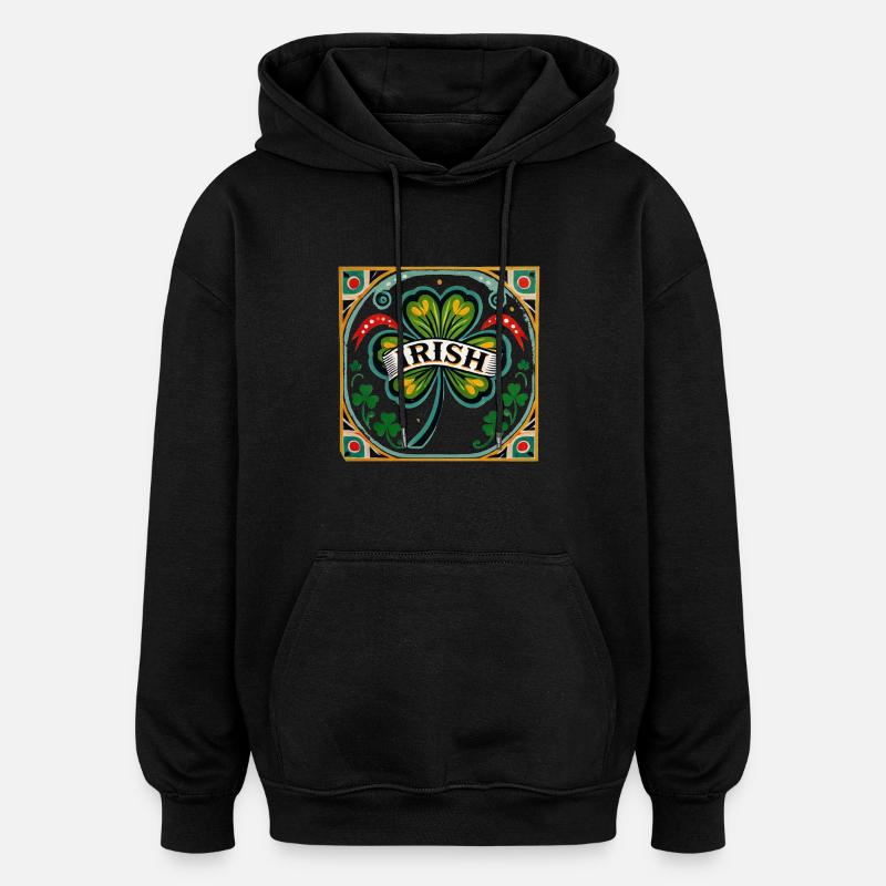 Retro-Irisch - Oversized Unisex Hoodie - Schwarz