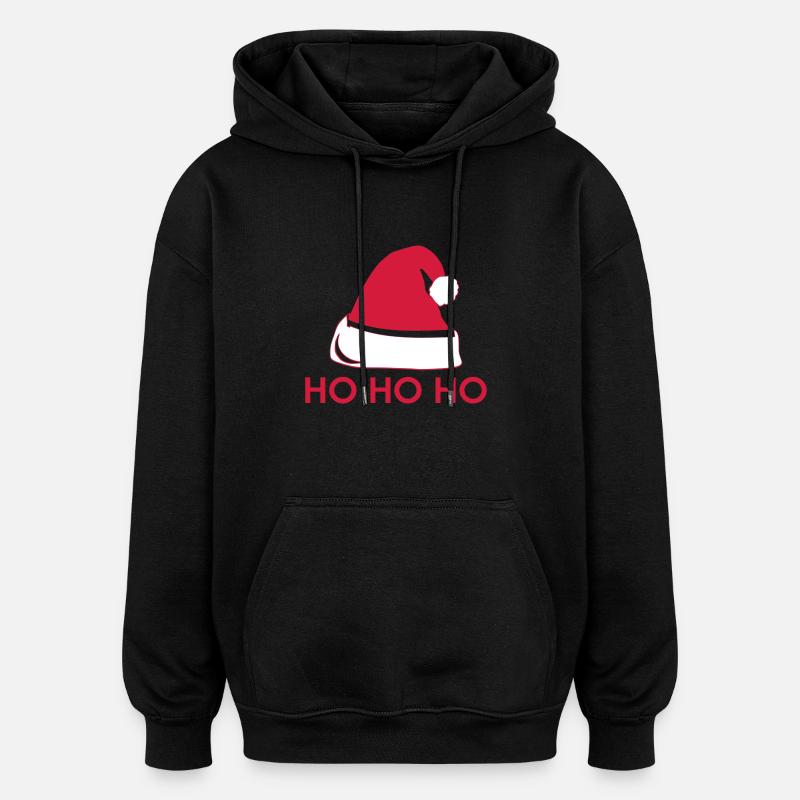 Ho Ho Ho - Sweat à capuche oversize unisexe - noir