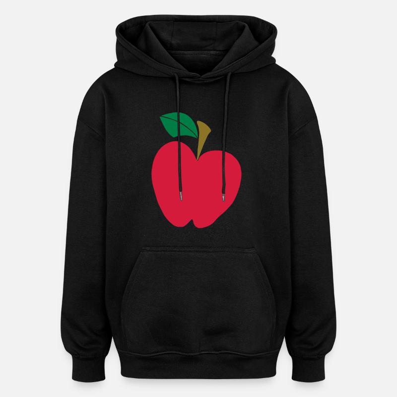 apple - Sweat à capuche oversize unisexe - noir