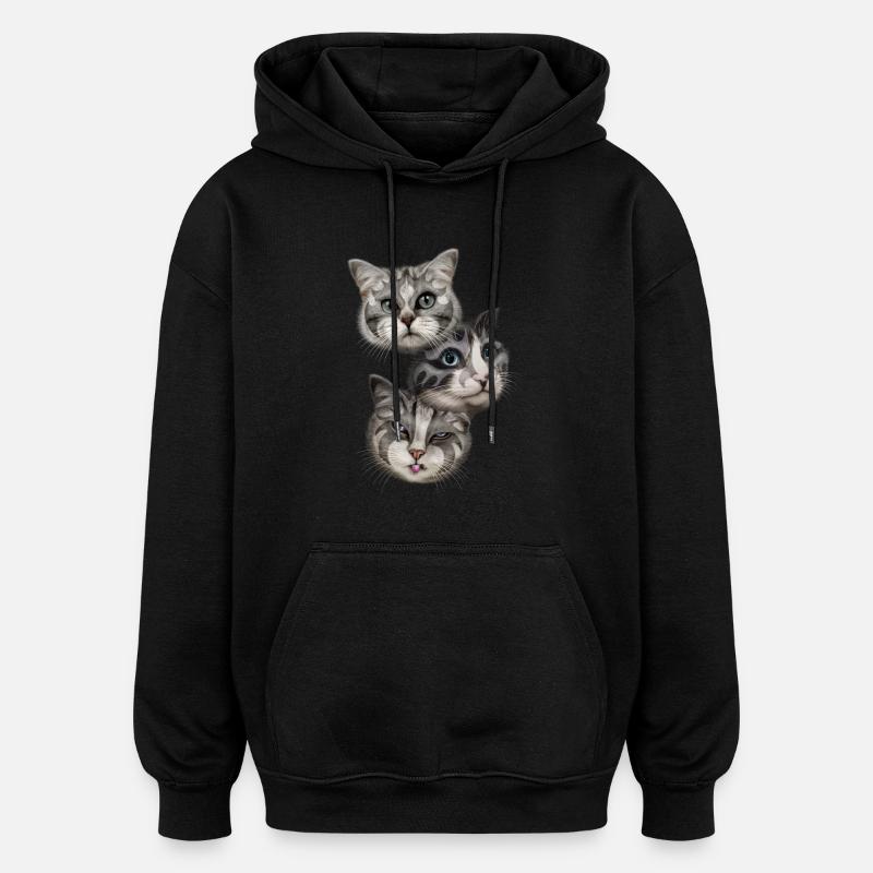 KÜSSE - Oversized Unisex Hoodie - Schwarz
