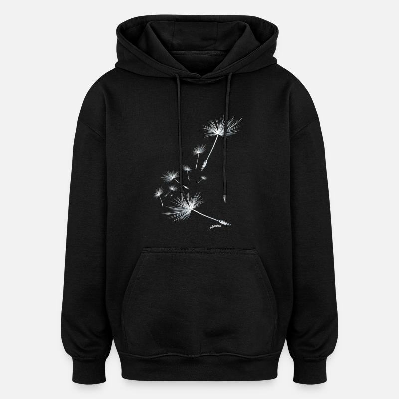 Pusteblume Design 2 - Oversized Unisex Hoodie - Schwarz