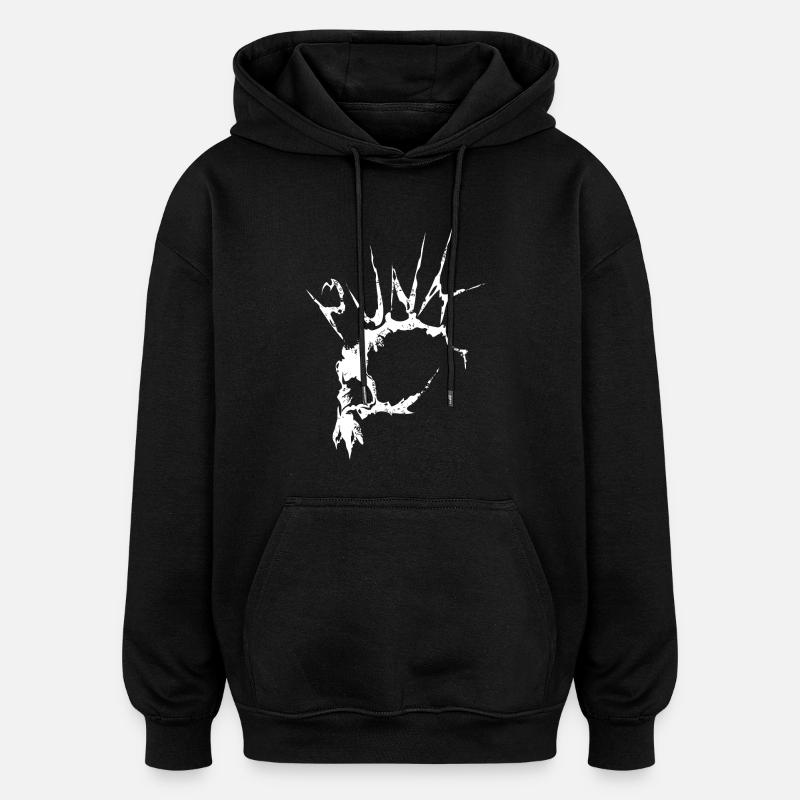 Punk dead - Sweat à capuche oversize unisexe - noir