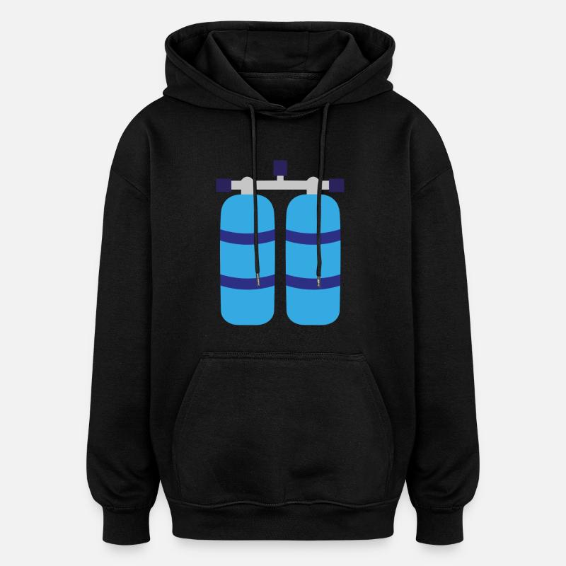 réservoirs - Sweat à capuche oversize unisexe - noir