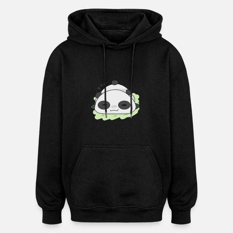 panda - Sweat à capuche oversize unisexe - noir