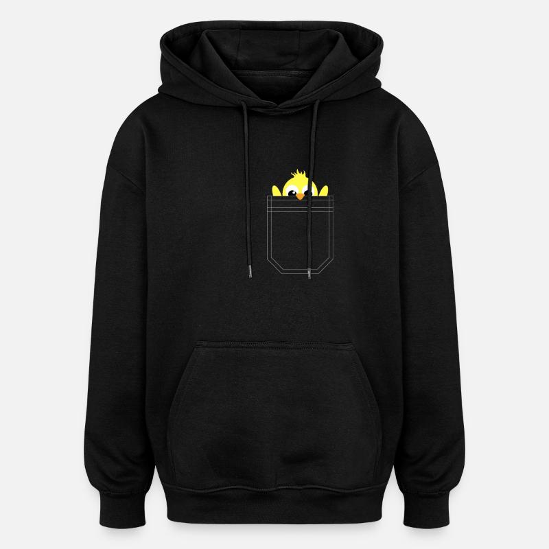 Poussin de poche PocketMonster - Sweat à capuche oversize unisexe - noir