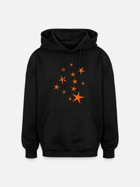 Orange Starling - Oversized Unisex Hoodie - black