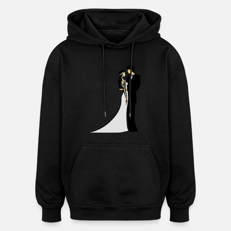 Heirat glücklich ehe - Oversized Unisex Hoodie - Schwarz