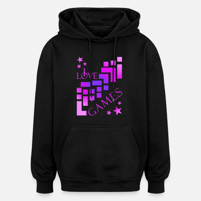 Lecteur de blocs de construction - Sweat à capuche oversize unisexe - noir