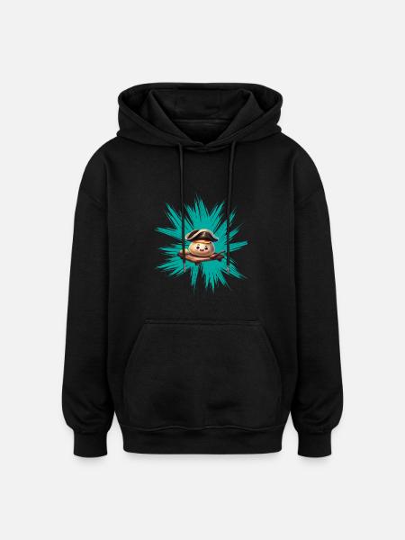 Yeast dumpling on graffiti - Oversized Unisex Hoodie - black
