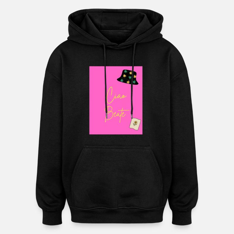 CIAO BEATE - Sweat à capuche oversize unisexe - noir