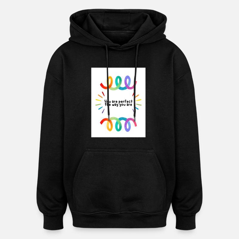 Fier - Sweat à capuche oversize unisexe - noir