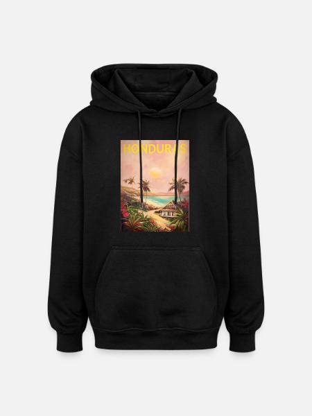 Honduras Pride Origin Gift - Oversized Unisex Hoodie - black