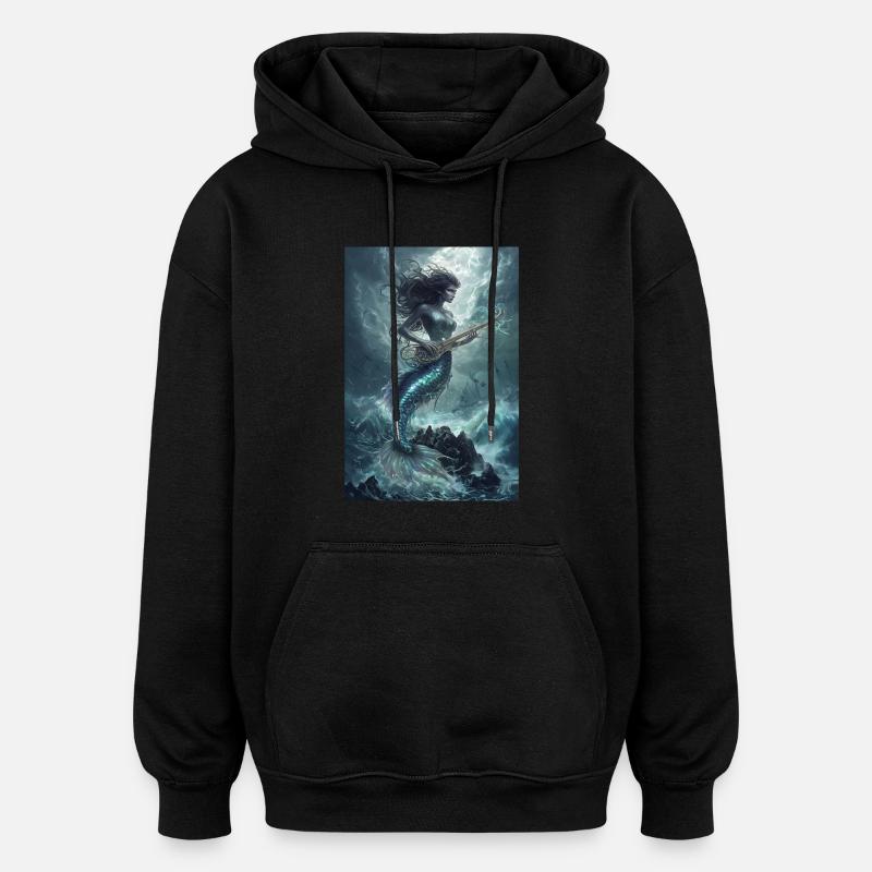 Légende Sirène Mythe Cadeau - Sweat à capuche oversize unisexe - noir