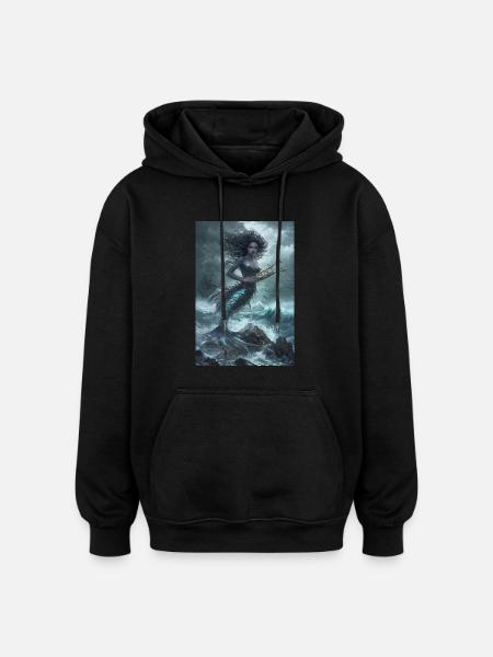 Mermaid Mythology Sea Gift - Oversized Unisex Hoodie - black