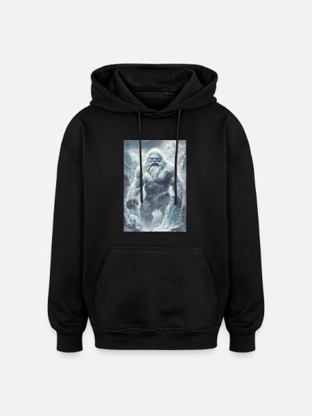 Yeti Mythology Legend Gift - Oversized Unisex Hoodie - black