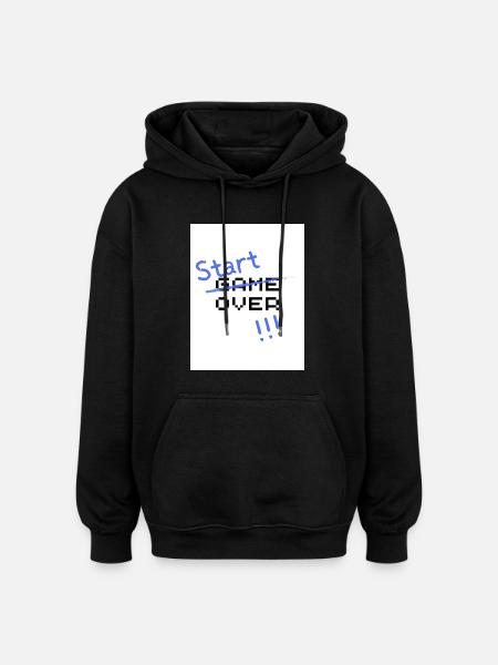 1000151359 - Oversized Unisex Hoodie - Schwarz