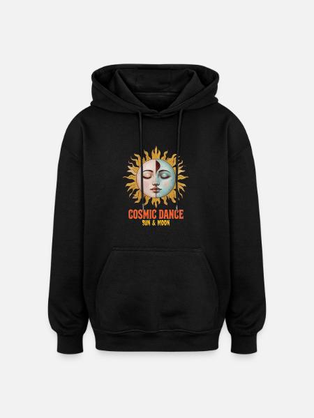 Cosmic Dance Spirituality Gift - Oversized Unisex Hoodie - black