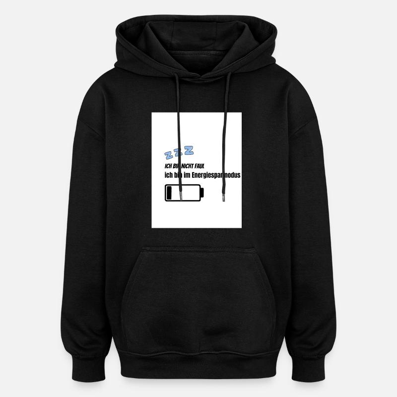 1000002369 - Sweat à capuche oversize unisexe - noir