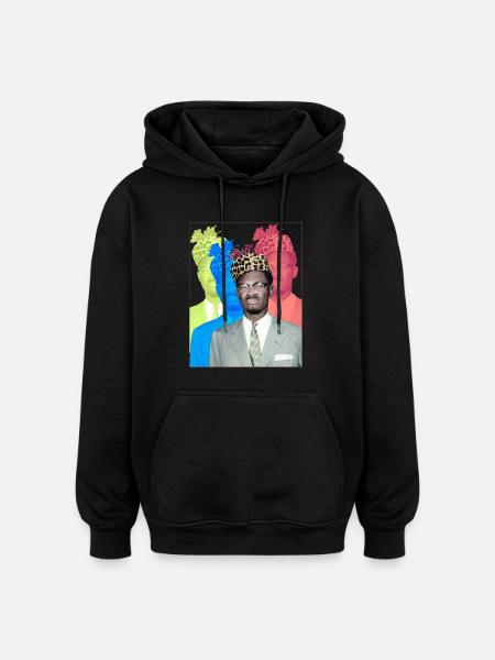 Patrice Lumumba - Oversized Unisex Hoodie - black