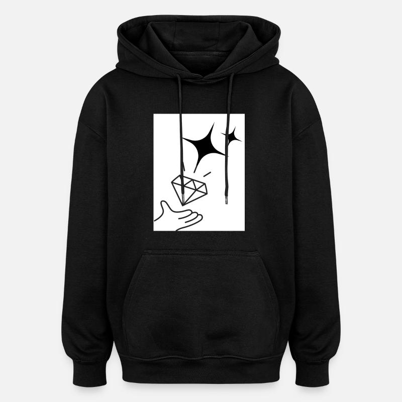 Verso N - Sweat à capuche oversize unisexe - noir